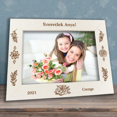 Anyák napi képkeret: Anya csak egy van (fekvő)