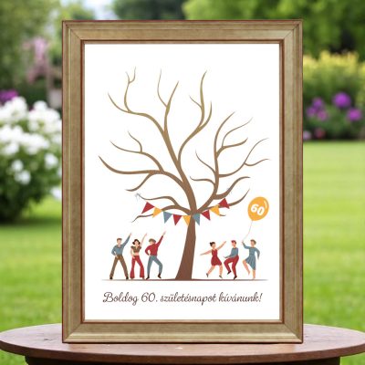 Ujjlenyomatos szülinapi képkeret A4 ( bulis)