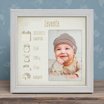 Baba képkeret születési adatokkal 1
