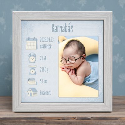 Baba képkeret születési adatokkal 3