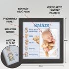 Baba képkeret születési adatokkal - Macikaland 1