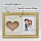 homoköntő szett szemből nézve - classic arany képkeret