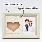 Homokceremónia szett Fényképtartóval Retro Fehér