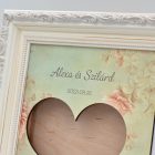 Homokceremónia szett Fényképtartóval Vintage Fehér