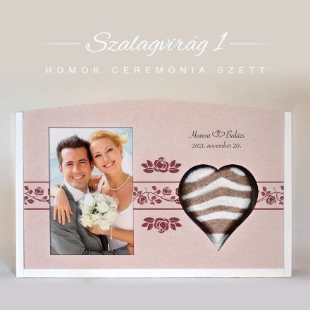 Homok ceremónia szett - Szalagvirág 1