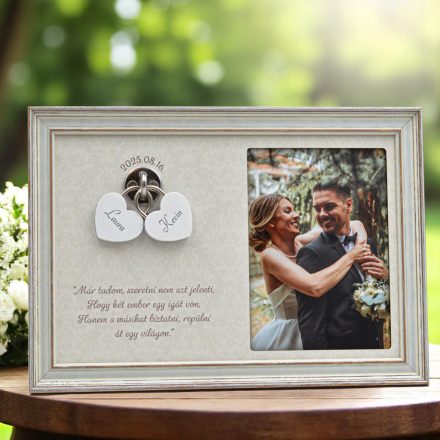 Lakatceremónia szett Fényképtartóval Classic Fehér