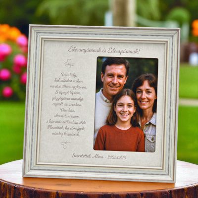 Szülőköszöntő ajándék esküvőre Classic Fehér