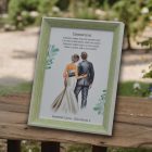 Szülőköszöntő képkeret - Menyasszony és Örömapa / Nagyapa