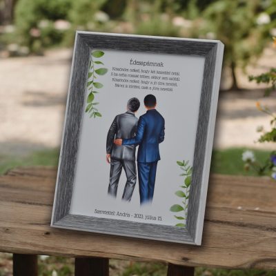   Szülőköszöntő képkeret - Vőlegény és Örömapa / Nagyapa