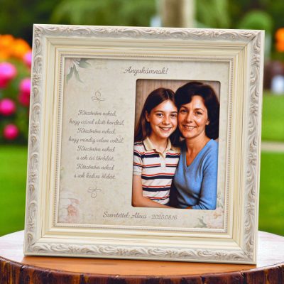 Szülőköszöntő ajándék esküvőre Vintage Fehér