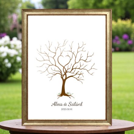 Ujjlenyomatos képkeret (Diófa) 30x40cm