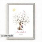 Ujjlenyomatos képkeret (Diófa - randevú) 30x40cm