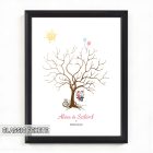 Ujjlenyomatos képkeret (Diófa - randevú) 30x40cm