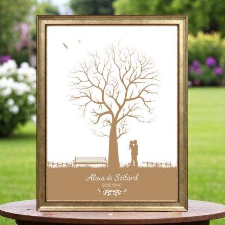 Ujjlenyomatos képkeret (Gesztenyefa - vonzalom) 30x40cm