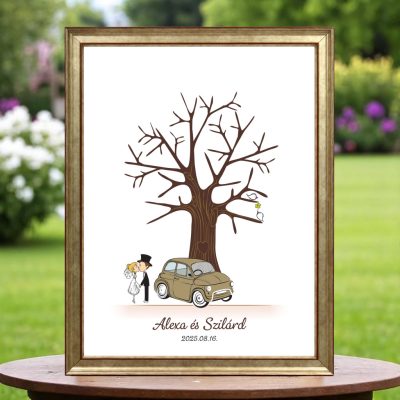 Ujjlenyomatos képkeret (Öregtölgy - álompár) 30x40cm