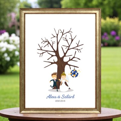 Ujjlenyomatos képkeret (Öregtölgy - lagzi) 30x40cm