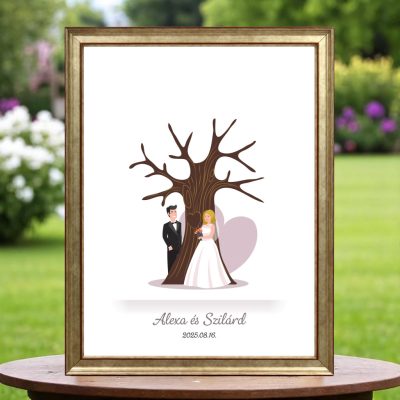 Ujjlenyomatos képkeret (Tölgyfa - megtaláltalak) 30x40cm