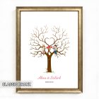 Ujjlenyomatos képkeret (Véndiófa - szerelem) 30x40cm