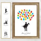 Ujjlenyomatos képkeret lufik (Bohém) 21x30cm