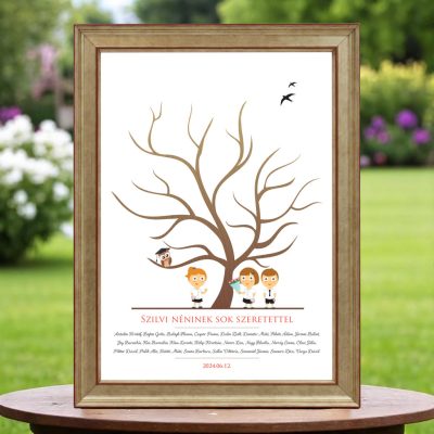 Óvónő / Tanár(nő) búcsúztató ujjlenyomatfa A4